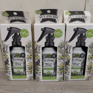 Lot of 3 Pet-Pourri Smell Ya Litter Deodorizer Spray, Purrfectly Bamboo 3.4 oz